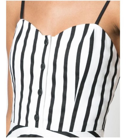 Alice + Olivia Nella Fit & Flare Stripe Dress 12 - Picture 10 of 11